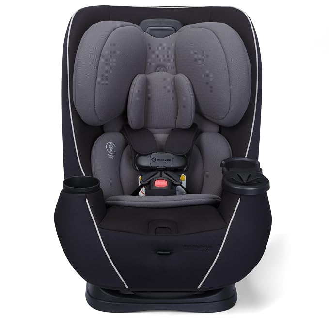 Maxi-Cosi Pria Max+ All-in-One Baby Convertible Car Seat, Rear Facing, Forward Facing Car Seat, Toddler Booster, Easy Latch Install, Magnetic Buckle, Adjustable Harness, Cup Holders, Sea Shadow