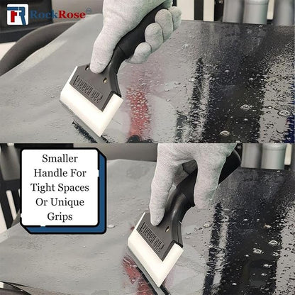 RockRose 6.7'' Cast Aluminum Handle Squeegee Professional Window Tinting & Vinyl Wrap Applicator for Car Wrap Tool PPF Installation and Window Film - Scratch-Free Bubble Remover 2PK