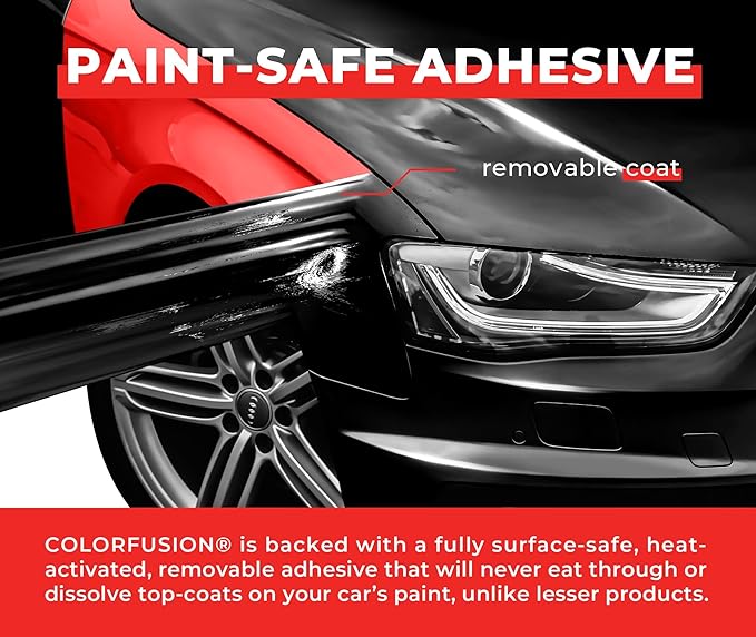 ColorFusion PPF by VViViD, Gloss Piano Black Dry Apply PPF Vinyl Car Wrap Roll 1ft x 5ft