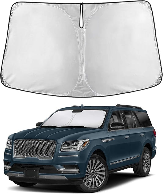 EcoNour Windshield Sunshade Compatible for Lincoln Navigator 2018-2023 2024 2025, Sun Visor for Front Windshield & Window Sun Shade Cover, UV Heat Blocker & Protector, Car Accessories