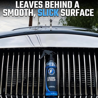 ExoForma Ceramic Detailer - SiO2 Ceramic Spray Wax Sealant, Delivers High Gloss, Superior Durable Protection & Hydrophobic Action - Extends Coating Lifespan - For Cars, Boats, ATVs & RVs, 16 oz
