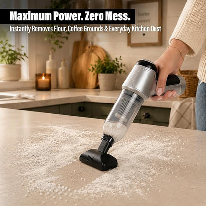 EcoNour 3-in-1 Cordless Handheld Car Vacuum Cleaner – 120W Power, 12,000Pa High Suction, Dual Rechargeable Batteries – Portable Dust Buster for Car, Home & Pet Hair