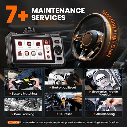 ANCEL FX6000 Bidirectional OBD2 Scanner with 7+ Resets | ABS, SRS, Transmission & Engine System Diagnostic Scan Tool, Oil/EPB/BMS/SAS/Throttle Reset, ABS Bleeding, Live Data, Auto VIN, Lifetime Update