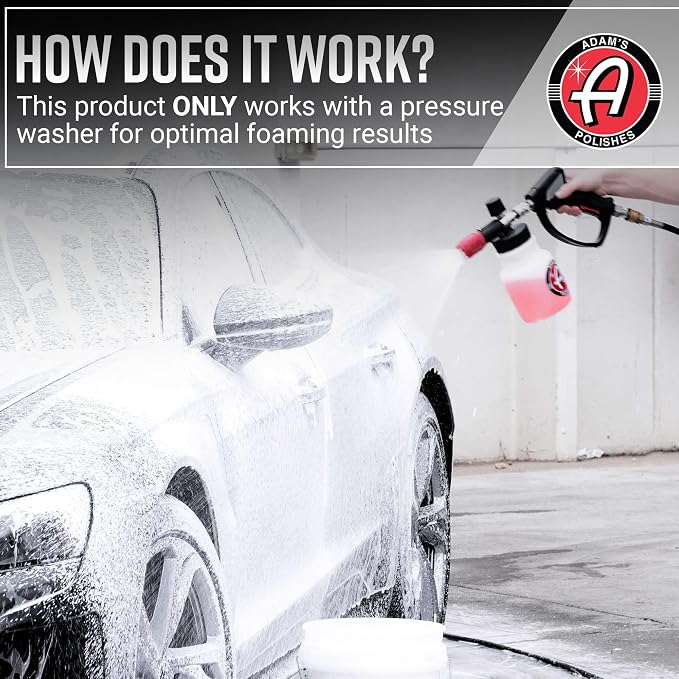 Adam's Polishes Premium Foam Cannon - Soap Sprayer for Car Wash | Sprayer Cannister for Pressure Washer 1/4" Quick Disconnect