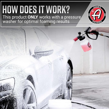 Adam's Polishes Premium Foam Cannon - Soap Sprayer for Car Wash | Sprayer Cannister for Pressure Washer 1/4" Quick Disconnect