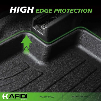 All Weather Car Floor Mats & Cargo Liner for Honda HR-V 2016-2022 (FWD Models) Custom Fit Full Set Accessories - Black