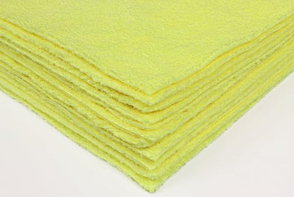 CleanAide Ultrasonic-Cut 300 GSM Microfiber Cleaning Towels, Lint-Free, Scratch-Free, Highly Absorbent, Durable & Reusable with Label-Free Edges for Auto, Home & Commercial Use, 14" x 14", 12-Pack,