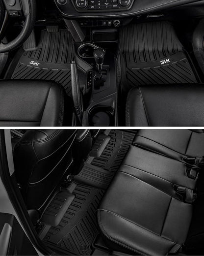 3W Floor Mats Fit Toyota RAV4 2013-2018 (Nor for Hybrid or Prime), TPE All Weather Custom Fit Floor Liner for Toyota RAV 4 LE/XLE/SE/Limited/Platium Car Liners, Black