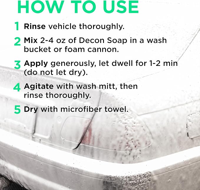 Armour Detail Supply - Decon Soap - High-pH Decontamination Shampoo - Alkaline Degreasing Agents and Biodegradable Ingredients - 16 oz