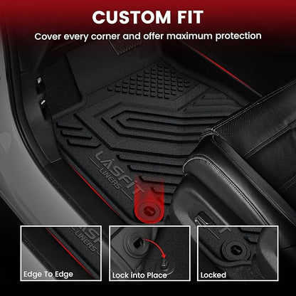 LASFIT Floor Mats & Trunk Mat for Honda CR-V 2017-2022 EX-L/EX/Touring/LX/Special Edition, All Weather Protection TPE Floor Liners 1st & 2nd Row & Cargo Mat in Lower Position (NOT for Hybrid)