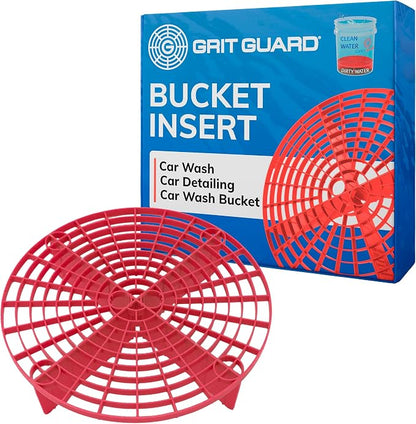Grit Guard The Original Red Bucket Insert - 10" Diameter Car Wash Bucket for Car Washing, Detailing Compatible with 3.5, 4, 5 and 6 Gallon Buckets