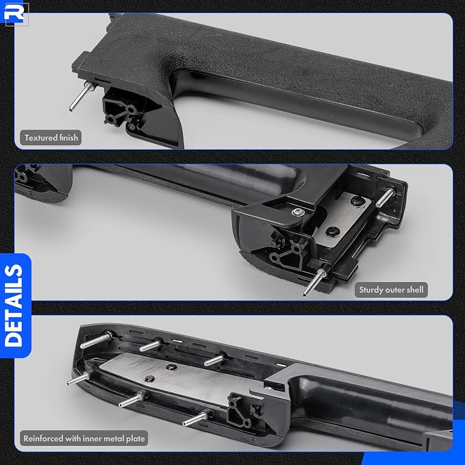 22818465 Front Left Driver Side Armrest Repair Kit Fit for Chevy Silverado 1500 2500HD 3500HD 2010-2014 For GMC Sierra 1500 2500 HD 3500 HD 2010-2014 Door Panel with Release Handle Below Armrest Black
