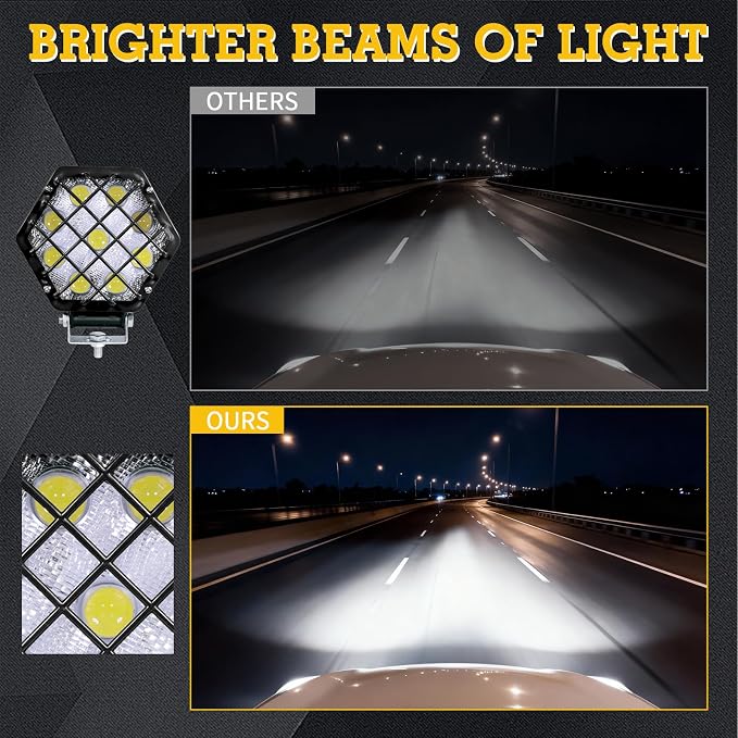 5 inch 27W LED Light Pods Spot Light Pod Off Road Driving Lights Bumper Roof Fog Lamps Fit for SUV Truck Hunters Motorcycle (Black)