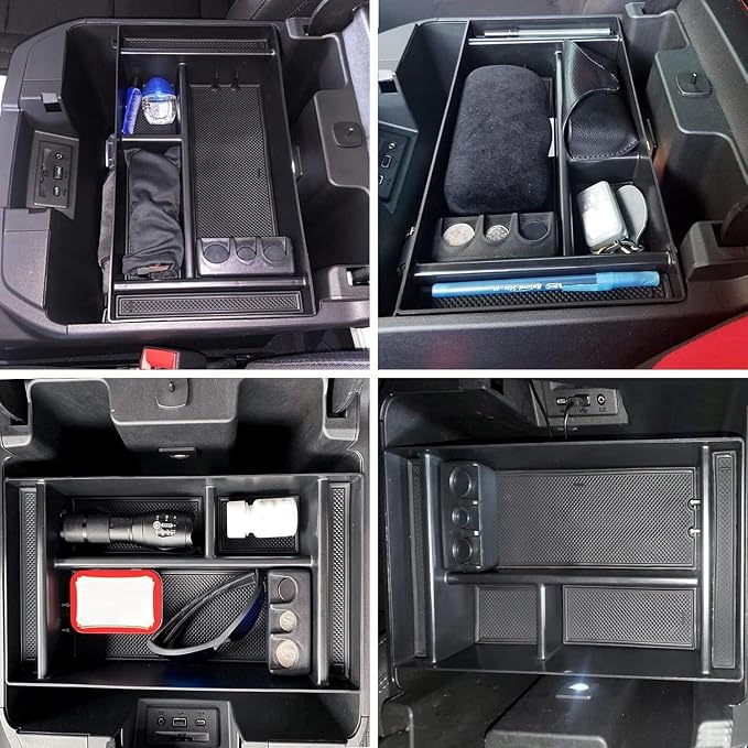 Center Console Organizer Tray fits for 2019-2022 GMC Sierra/Chevy Silverado 1500 Accessories, 2020-2021 2022 2023 Silverado/Sierra 2500 HD/3500 HD