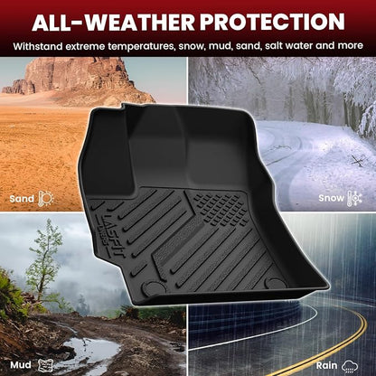 LASFIT Floor Mats & Cargo Mat for Toyota Corolla Hatchback 2019-2026, TPE All Weather Protection Full Coverage Car Liners Custom Fit for Corolla Hatchback Accessories 1st & 2nd Row & Trunk Mats, Black