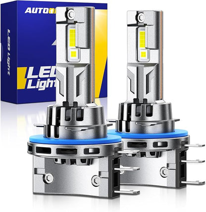 AUTOONE H15 DRL LED Bulb, Ultra-Bright H15 Daytime Running Lights, 3 Min Quick Install, No Flicker, 99% Compatibility, IP68 Rated, Pack of 2