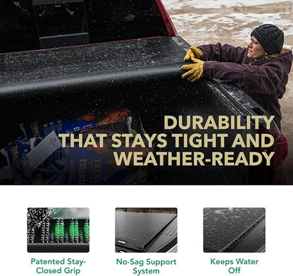 Gator Soft Roll-Up Truck Bed Tonneau Cover w/ Gear Straps | 138693 | Fits 2019 - 2026 Dodge Ram 1500 (New Body Style) WON'T Fit Multi-Function (Split) Tailgate or RAMBox 6' 4" Bed (76.8")