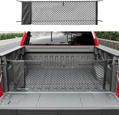 xipoqix Truck Bed Cargo Net 49.21 x 18.11 Inch Compatible with 2015-2026 Ford F150 Truck Bed Organizer Mesh Net Replacement for 2015-2026 Ford F-150 Accessories