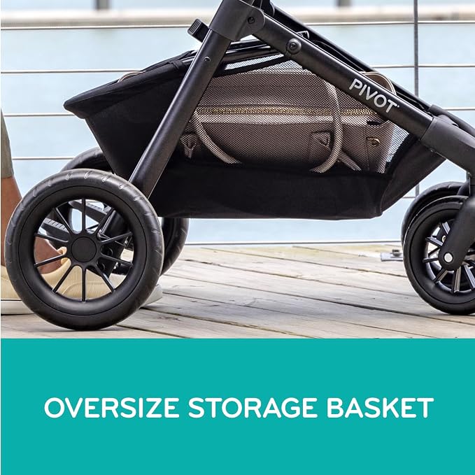 Evenflo Pivot Modular Travel System with LiteMax Preemie and Infant Car Seat (Desert Tan)