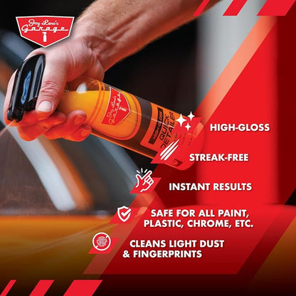 Jay Leno's Garage Quick Detailer Spray – Car Detailing Spray and Auto Detailer Spray for a High Gloss Finish, Fast Shine Car Exterior Cleaner and Everyday Easy Quick Detail Automotive Cleaner (16 oz)