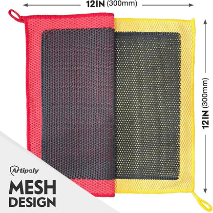 ARTIPOLY Clay Decontamination Towel 2pack- Professional Detail Products - Proven Cleaning & Release of Paint Contaminants; Increase Wax & Sealant Bond; Enhance Paint Gloss & Color; Fine Grade (12x12”)
