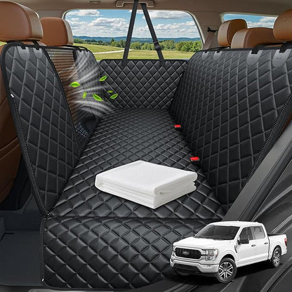 URPOWER Dog Car Seat Cover for Pets 100% Waterproof Seat Cover Hammock 600D Heavy Duty Scratch Proof Nonslip Durable Soft Back Seat Covers for Cars Trucks and SUVs