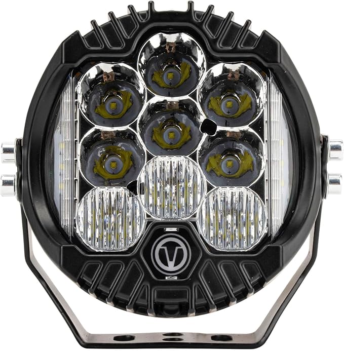 5 Inch Round Offroad Light - PSLER Driving Light Off Road 28W 5000LM Spot Flood Combo Work Light IP67 with DRL for Wrangler Pickup SUV ATV UTV Cart Trucks 4x4 F150（White）