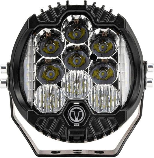 5 Inch Round Offroad Light - PSLER Driving Light Off Road 28W 5000LM Spot Flood Combo Work Light IP67 with DRL for Wrangler Pickup SUV ATV UTV Cart Trucks 4x4 F150（White）