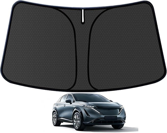 Ariya Customized Windshield Sun Shade for 2023 2024 2025 Ariya EV Front Window Sunshade Visor Protector Foldable Blocks UV Rays Keep Car Cooler Accessories