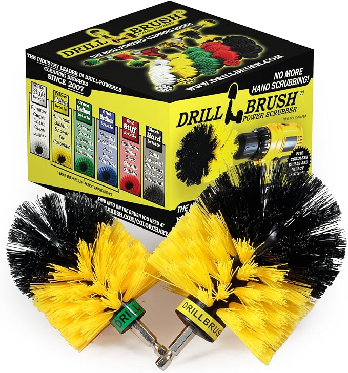 Bathroom Cleaning Supplies - Bathroom Accessories for Cleaning - Shower Cleaner Brush - Glass Shower Door Brush - Bathtub Cleaning Tools - Tile Grout Cleaner - Power Cleaning Brush - Sink Scrubber