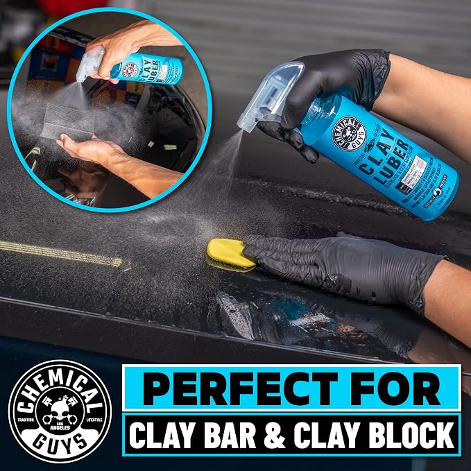 Chemical Guys Luber Synthetic Lubricant and Detailer 2 Pack (2 x 16 Fl. Oz.) - Clay Bar Lubricant and Quick Detailer for Smooth, Glossy Finish (WAC_Cly_100_1602)