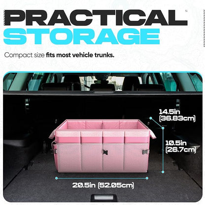 FORTEM Trunk Organizer For SUV Car Trunk Organizer, Foldable Storage, Car Accessories for Women Men, Collapsible Bag, 600D Oxford, Non Slip Bottom, Straps, Soft Cover (50L)