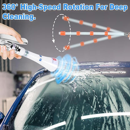 Upgraded Portable Car Cleaning Gun Detailing Interior Dry Air Blow Gun with Tapered Nozzle High Pressure Blower Cleaning Tool for Car Surfaces Quickly Blasts Dust, Works with Air Compressor