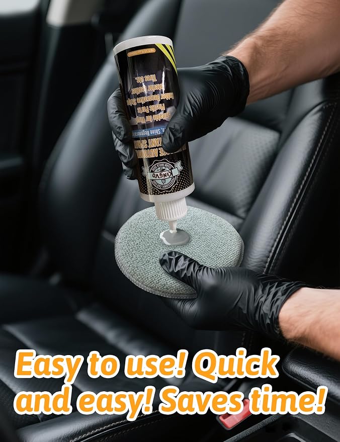 Kingvo Ceramic Spray Coating for Cars, Car Leather Conditioner Automotive Clear Coat Detail Spray Polishing Kit Leather Care Products