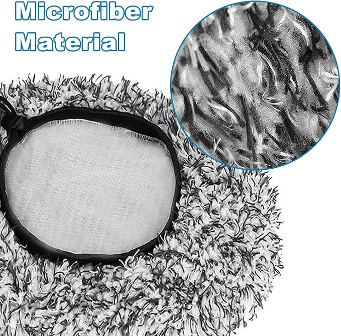 2 Pieces Brush Cover, Wash Mitt Car Brush Cover for Car Wash Brushes,Microfibre Car Brush Cover,SB Wash Brush Cover for Washing Park/Wash, Gentle Car Sponge-Black