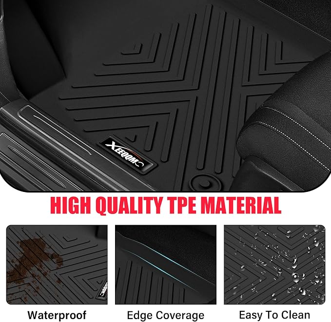 Floor Mats for 2021-2025 2026 Chevrolet/Chevy Tahoe/GMC Yukon 7 Seater with Trunk Mat All Weather TPE Rubber Cargo Liner Full Set for Chevrolet Tahoe/GMC Yukon Accessories (Not for Yukon XL)