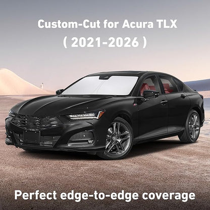 EcoNour Windshield Sunshade Compatible for Acura TLX 2021-2024 2025 2026, Sun Visor for Front Windshield & Window Sun Shade Cover, UV Heat Blocker & Protector, Car Accessories