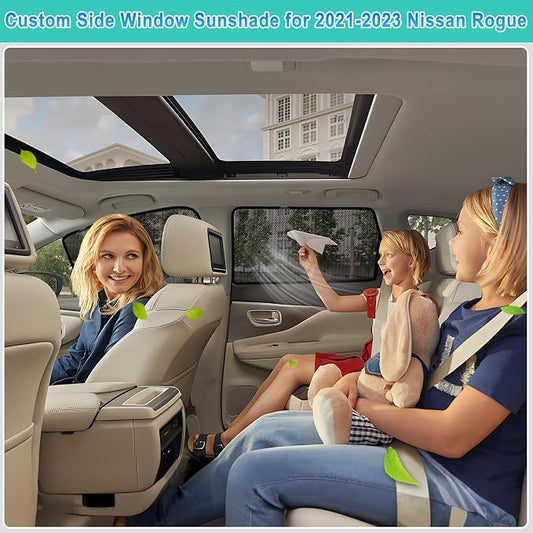 XCBYT Rogue Window Shades for 2021-2023, 4PCS Side Window Sun Shades with Breathable Mesh, Magnetic Car Window Covers for Baby & Privacy, UV Protection & Heat Insulation