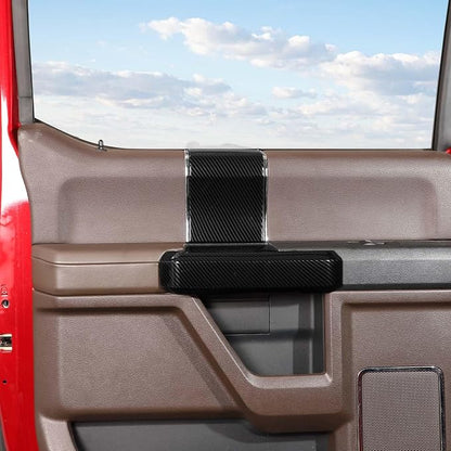 Voodonala for F150 2015-2020 Interior Door Handle Cover with Door Panel Cover Compatible with Ford F-150 2015-2020, F150 Interior Accessories 8Pcs(ABS,Carbon Fiber Black)