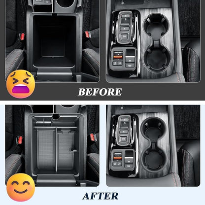 BIBIBO 2Pack for 2026 Honda Passport Center Console Organizer for 2026 Honda Passport Console Organizer+Cup Holder 2026 Passport Accessories 2026 Passport