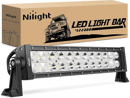 Nilight 13.5Inch 72W Spot Flood Combo Led Light Bar Off Road Lights Boat Fog Driving Work Lights for ATV SUV Trucks