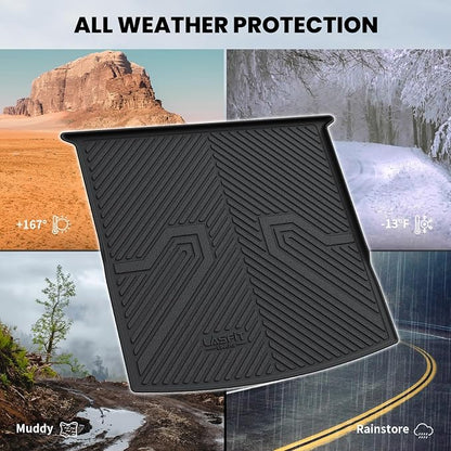 LASFIT 3D Custom Fit Trunk Cargo Mat for Volkswagen VW2018-2024(Fit 5 Seats), All Weather Protection Premium TPE Trunk Mat Trunk Liner Trunk Tray Cargo Liner, Easy to Clean