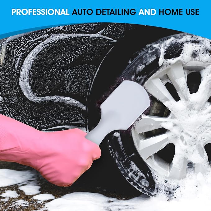 Nanoskin Heavy-Duty Multi-Purpose Brush for Deep Cleaning Carpets, Upholstery & Floor Mats - Durable Polypropylene Bristles, Ergonomic Grip, Professional Auto Detailing and Home Use, 8.5" Length