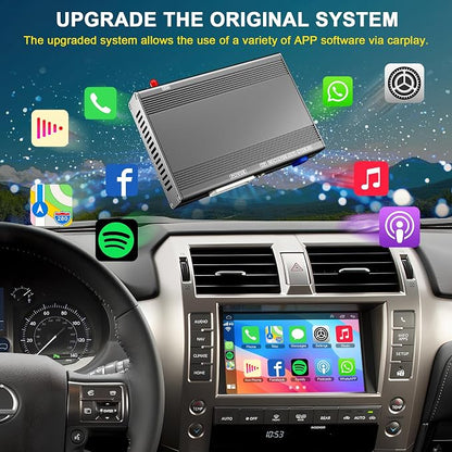 Linux Interface Box Retrofit Kit Decoder for Lexus GX460 2014 2015 2016 2017 2018 2019 2020 Wireless CarPlay Android Auto Adapter Fit for Original Car Radio Upgrade GPS Navigation