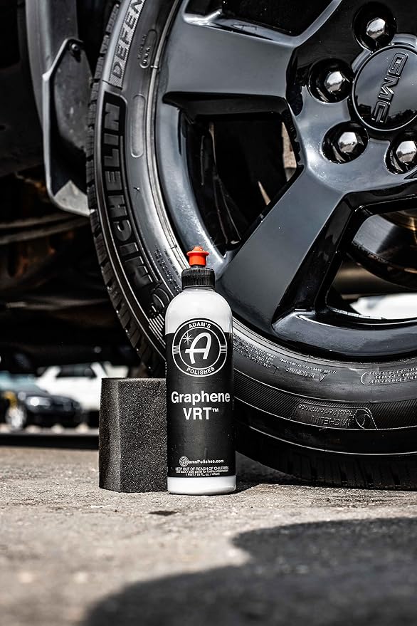 Adam's Polishes Graphene VRT 16oz Vinyl, Rubber, Tire & Trim Dressing - Durable UV Protection and Water Repellent - Graphene Ceramic Infused Formula - Dress Tires or Trim Without Worry of Slinging
