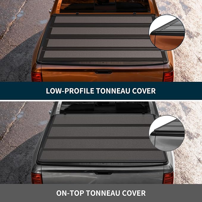 OEDRO Hard Quad-Fold Low-Profile Tonneau Cover Fit for Chevy Silverado/GMC Sierra 2500HD 3500HD 2020-2026 with 6.9ft Bed Without Multi-Flex Tailgate