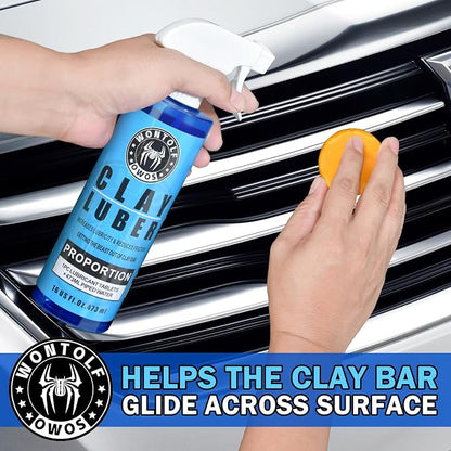Wontolf Clay Bar Kit, Complete Clay Bars Auto Detailing Clay Luber Lubricant Car Wash Kit, Premium Grade 4 Clay Bars, Lubricant Tablets 10 Pack, Car Detailing Kit for Detailing Cleaning