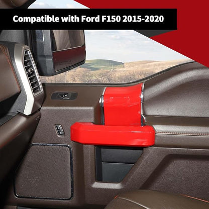 Voodonala for F-150 2015-2020 Interior Door Handle Cover with Door Panel Cover Compatible with Ford F150 2015-2020, F150 Interior Accessories 8Pcs(ABS,Red)