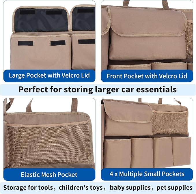 Car Trunk Organizer Backseat Hanging Organizer with Storage Pockets for Subaru Crosstrek, Forester, Outback, Ascent 2000-2024 2025 Car Accessories