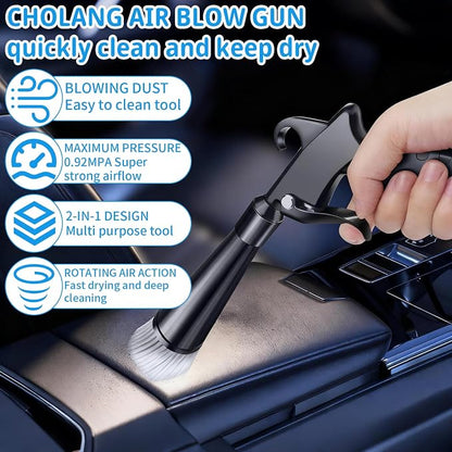 Detailing Car Cleaning Gun Interior Dryer Air Blow Gun, High Pressure Blower Gun, Car Detail Gun Fast Drying Blows Away Dust and Dirt Using Air